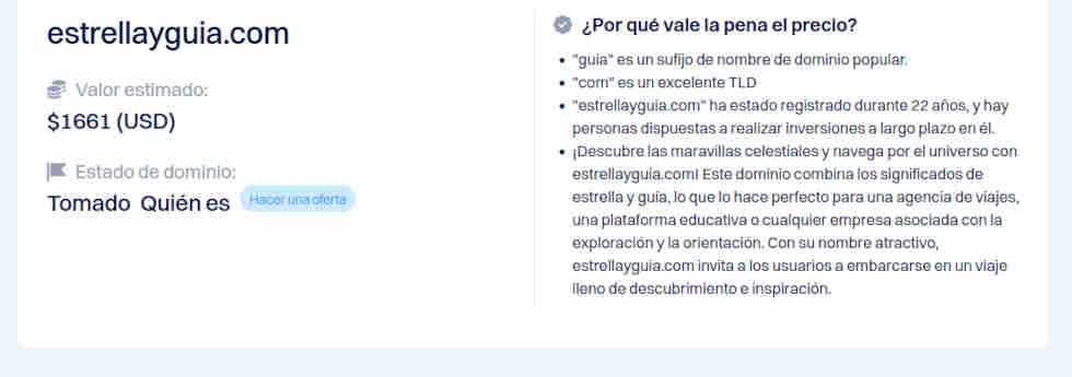 Venta de EstrellaYGuia.com